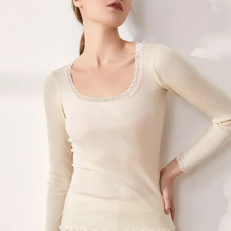 Silk Blouse - Осенне-зимнее женское теплое нижнее белье из