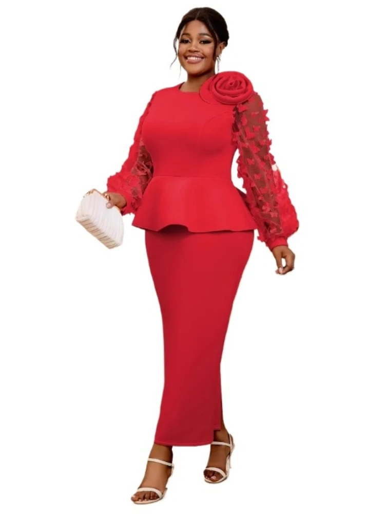 Women'S Red Formal Wear - Африканские платья больших размеров 2025 года