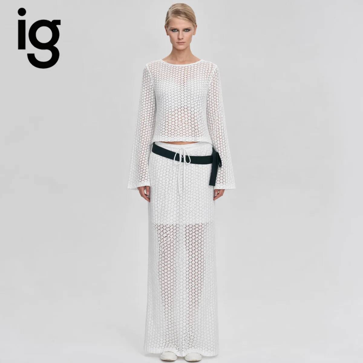 Женский вязаный комплект IG 20 – обзор и цена Formal Skirt