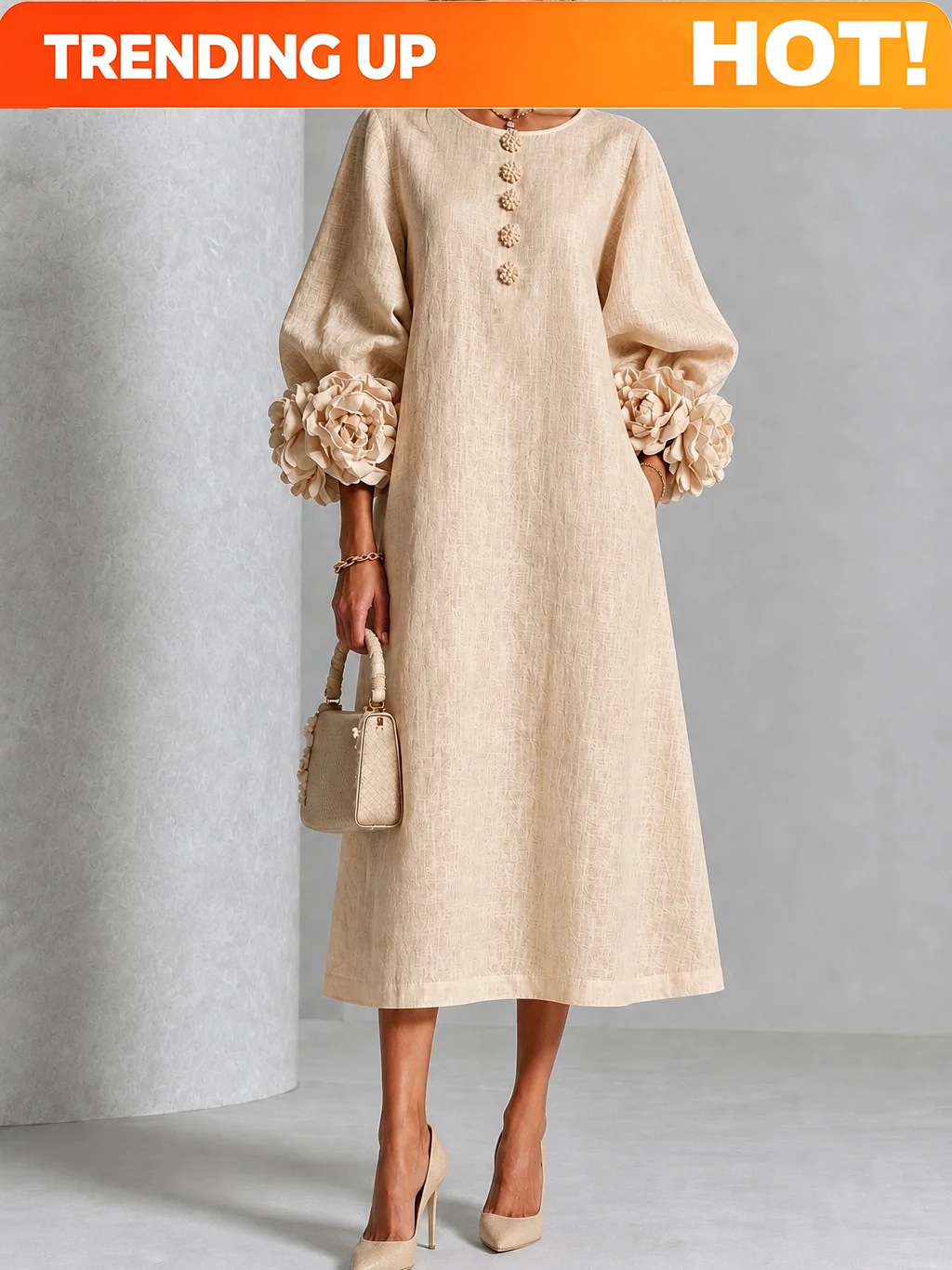 Элегантное женское льняное пла – обзор и цена Midi Dress