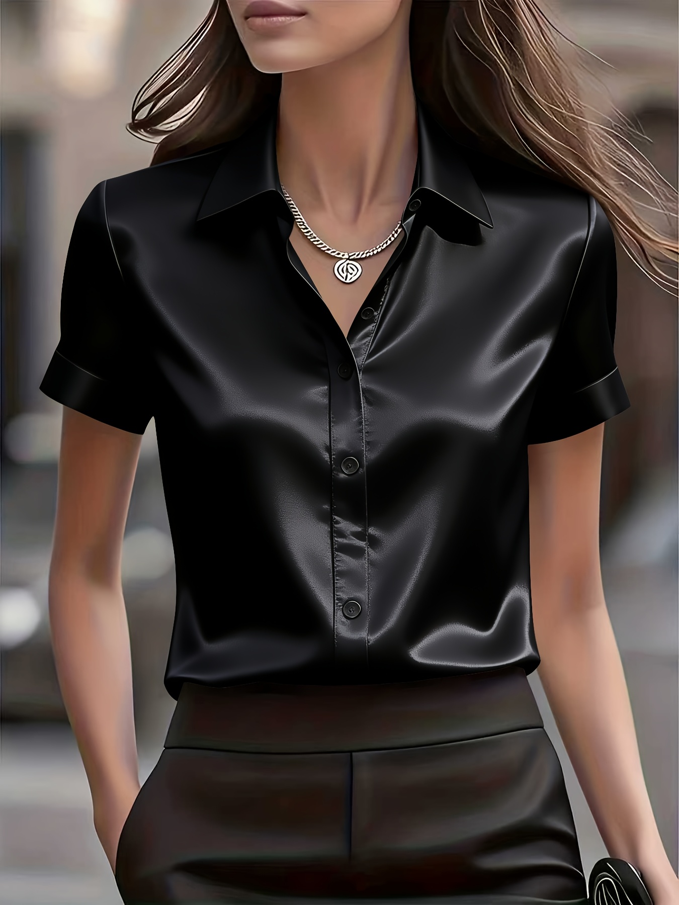 Элегантная приталенная туника  – обзор и цена Silk Blouse