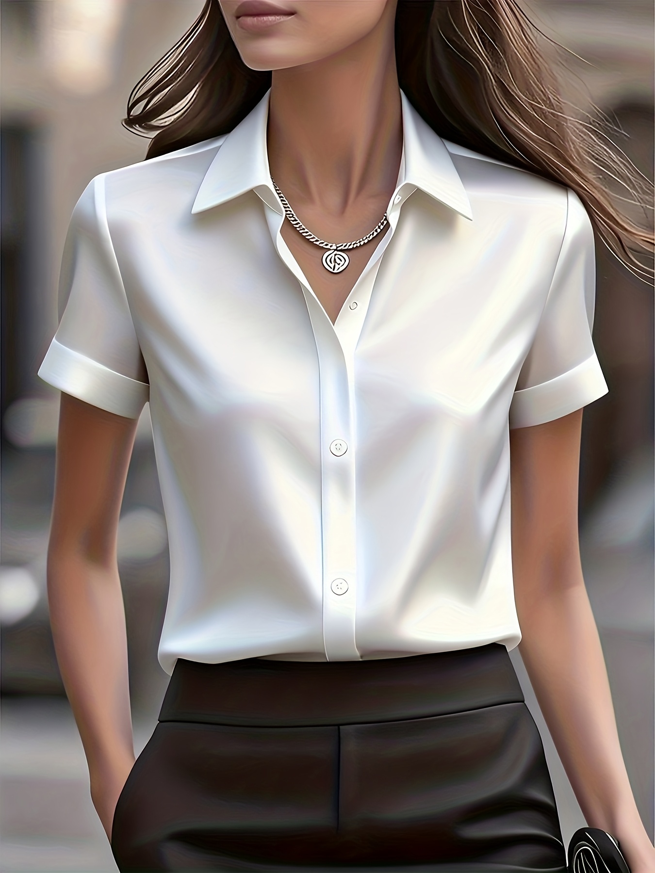 Элегантная приталенная туника  – обзор и цена Silk Blouse